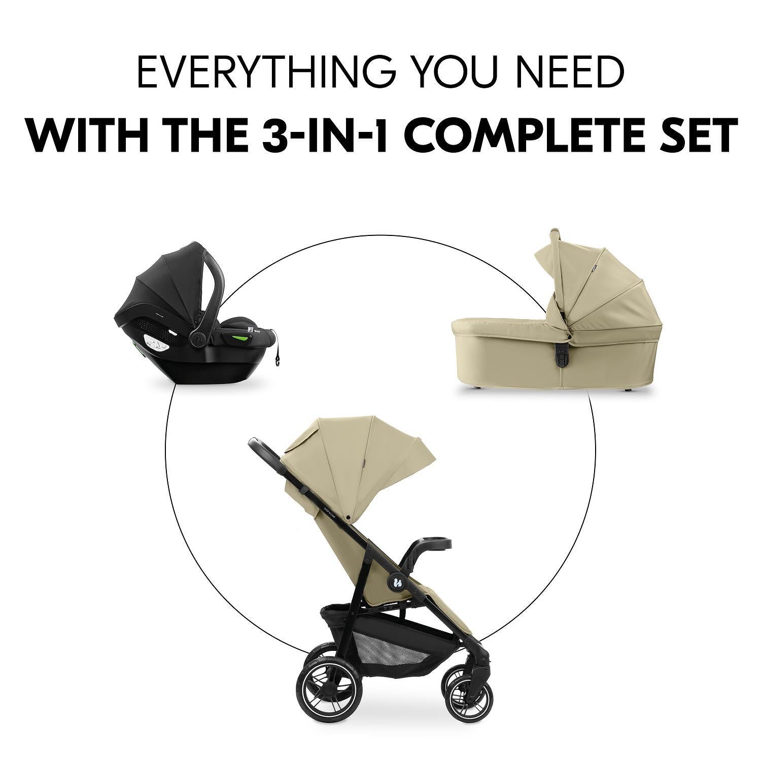 Бебешка Количка 3в1 Shop N Care Trio Set Olive Hauck