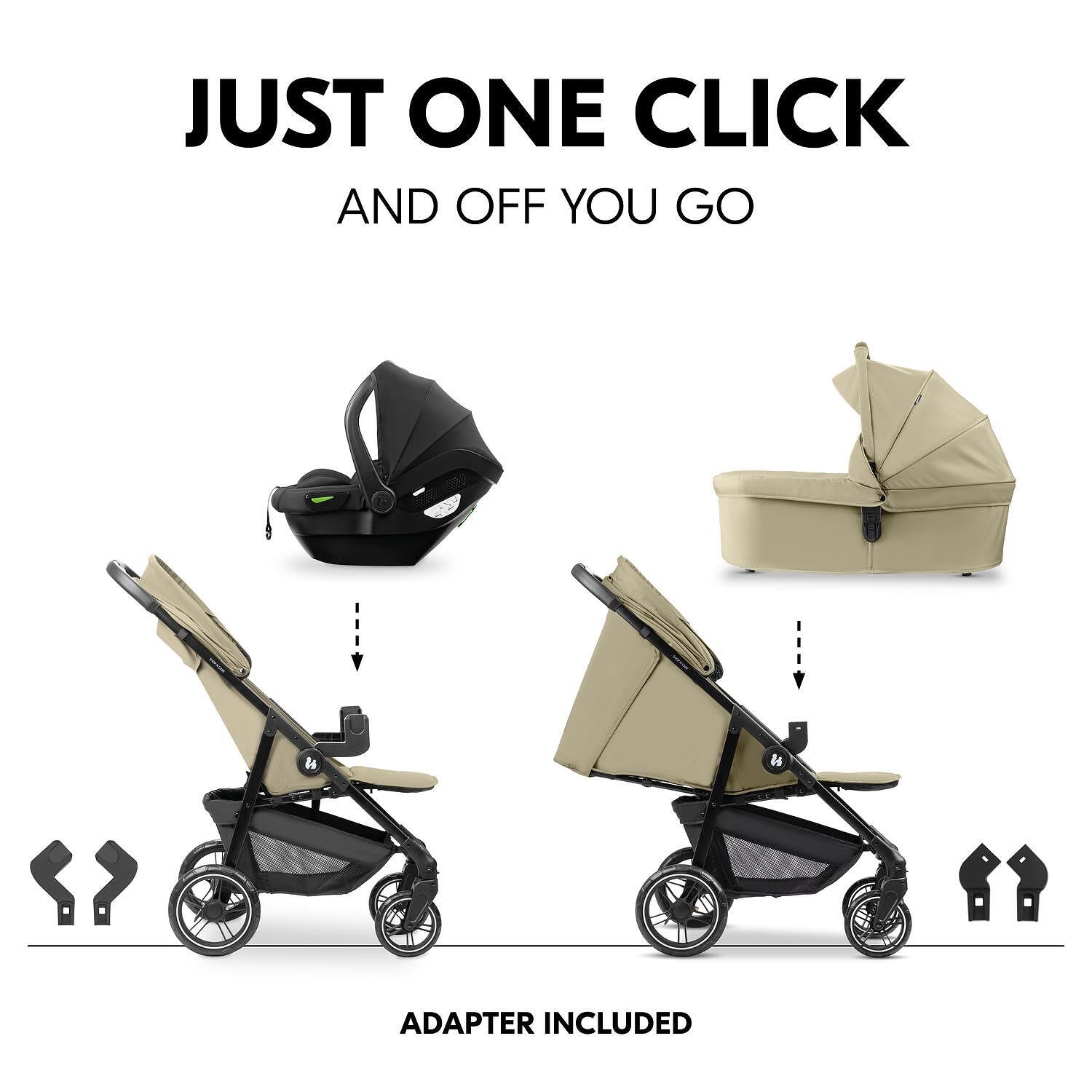 Бебешка Количка 3в1 Shop N Care Trio Set Olive Hauck