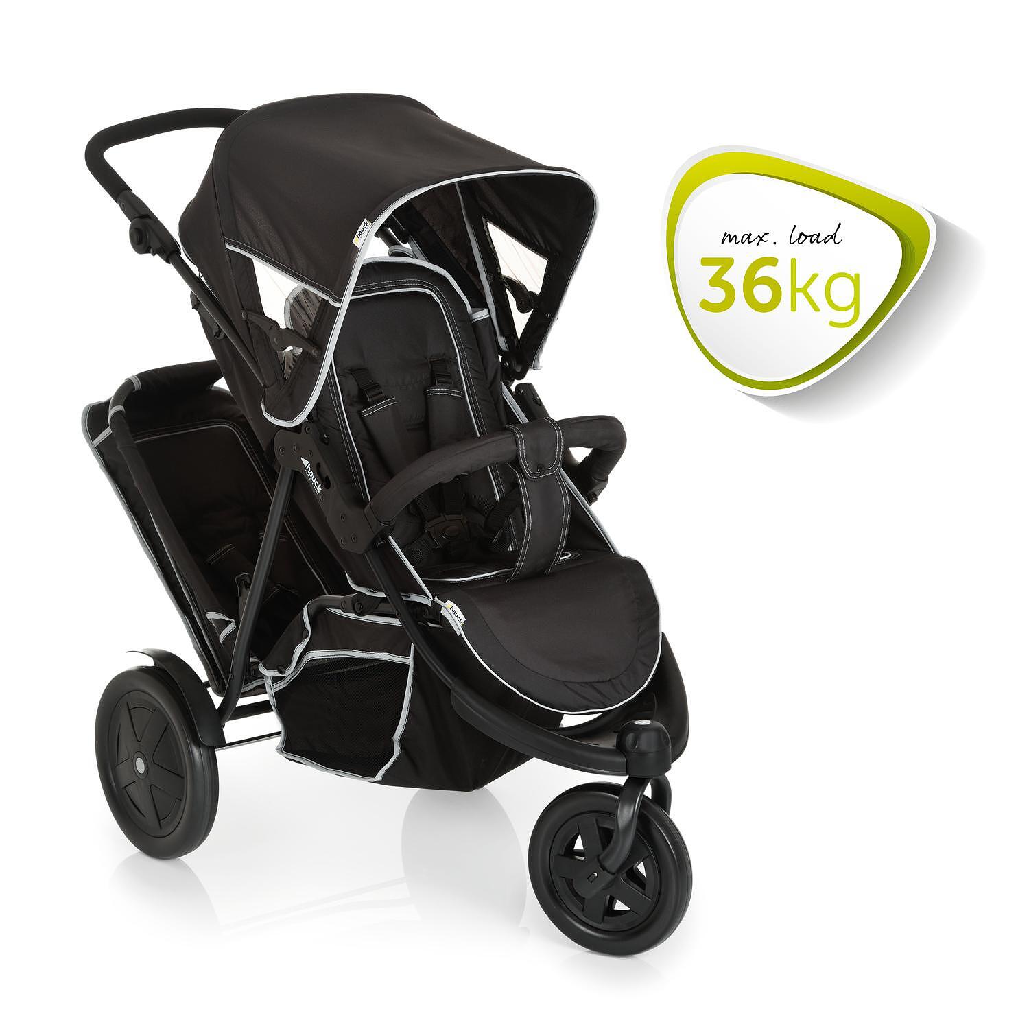 Бебешка Количка За Близнаци Freerider Sh12 Black Hauck