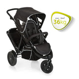 Бебешка Количка За Близнаци Freerider Sh12 Black Hauck
