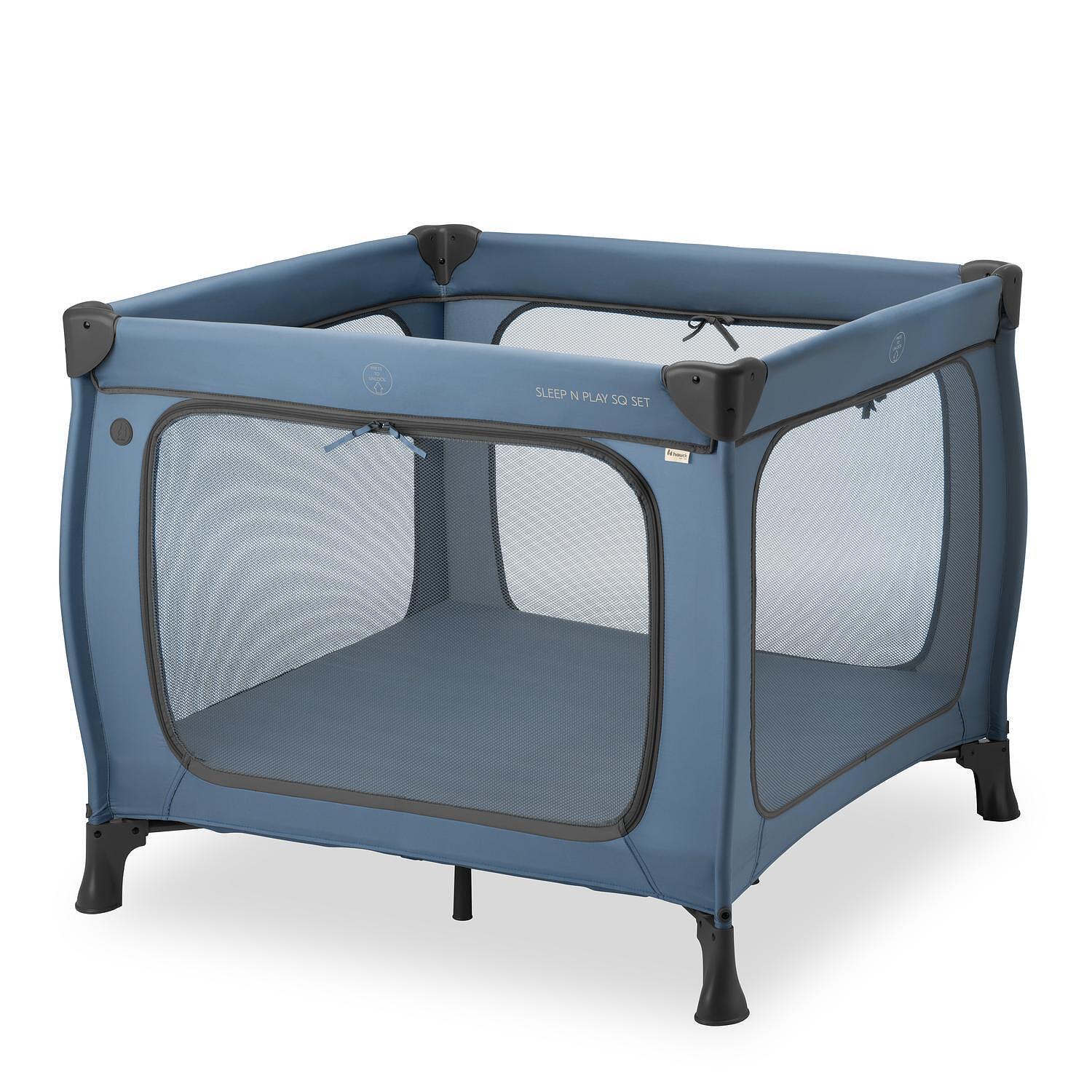 Бебешка Кошара За Игра Sleep N Play Sq Set Dark Blue Hauck