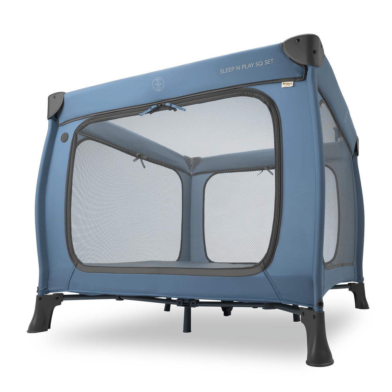 Бебешка Кошара За Игра Sleep N Play Sq Set Dark Blue Hauck