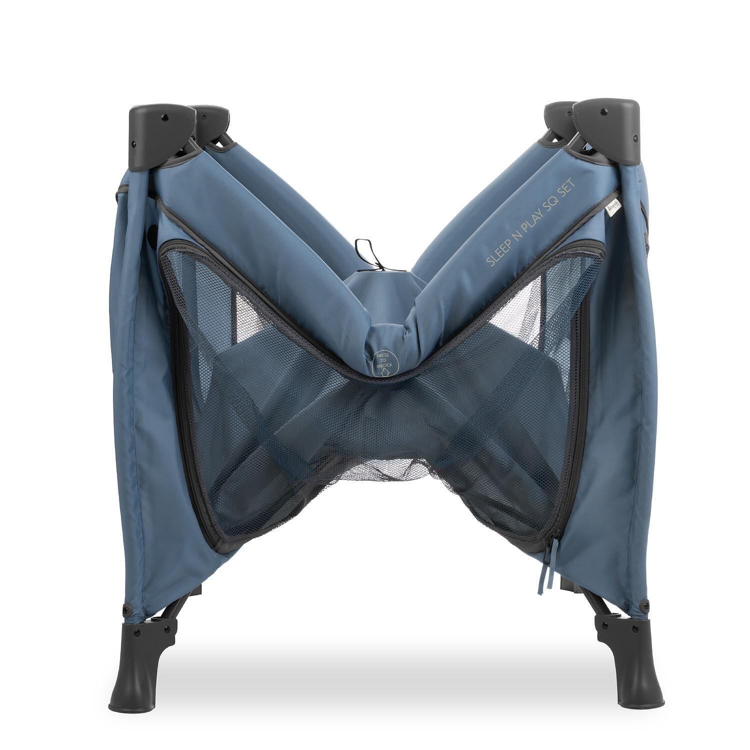Бебешка Кошара За Игра Sleep N Play Sq Set Dark Blue Hauck
