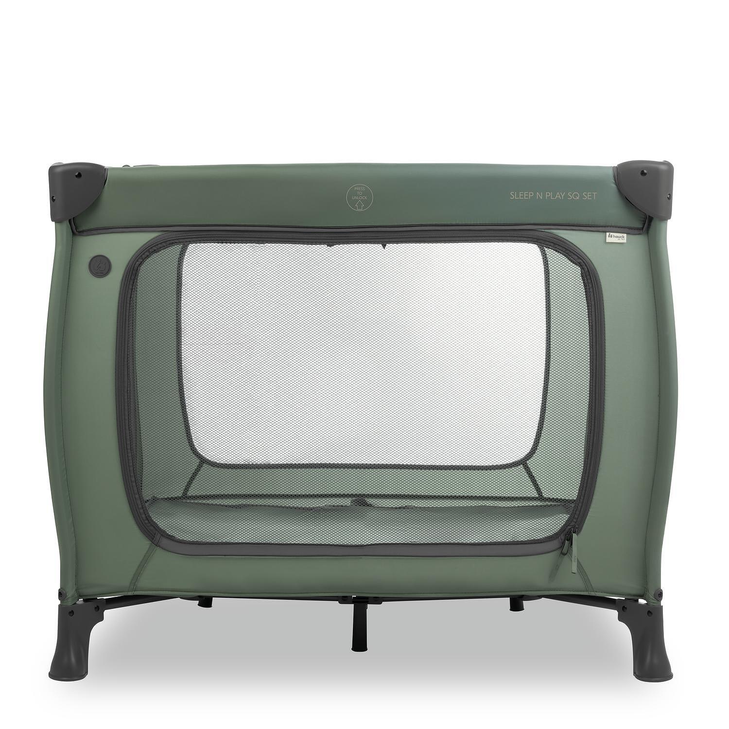 Бебешка Кошара За Игра Sleep N Play Sq Set Dark Green Hauck