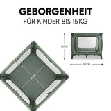 Бебешка Кошара За Игра Sleep N Play Sq Set Dark Green Hauck