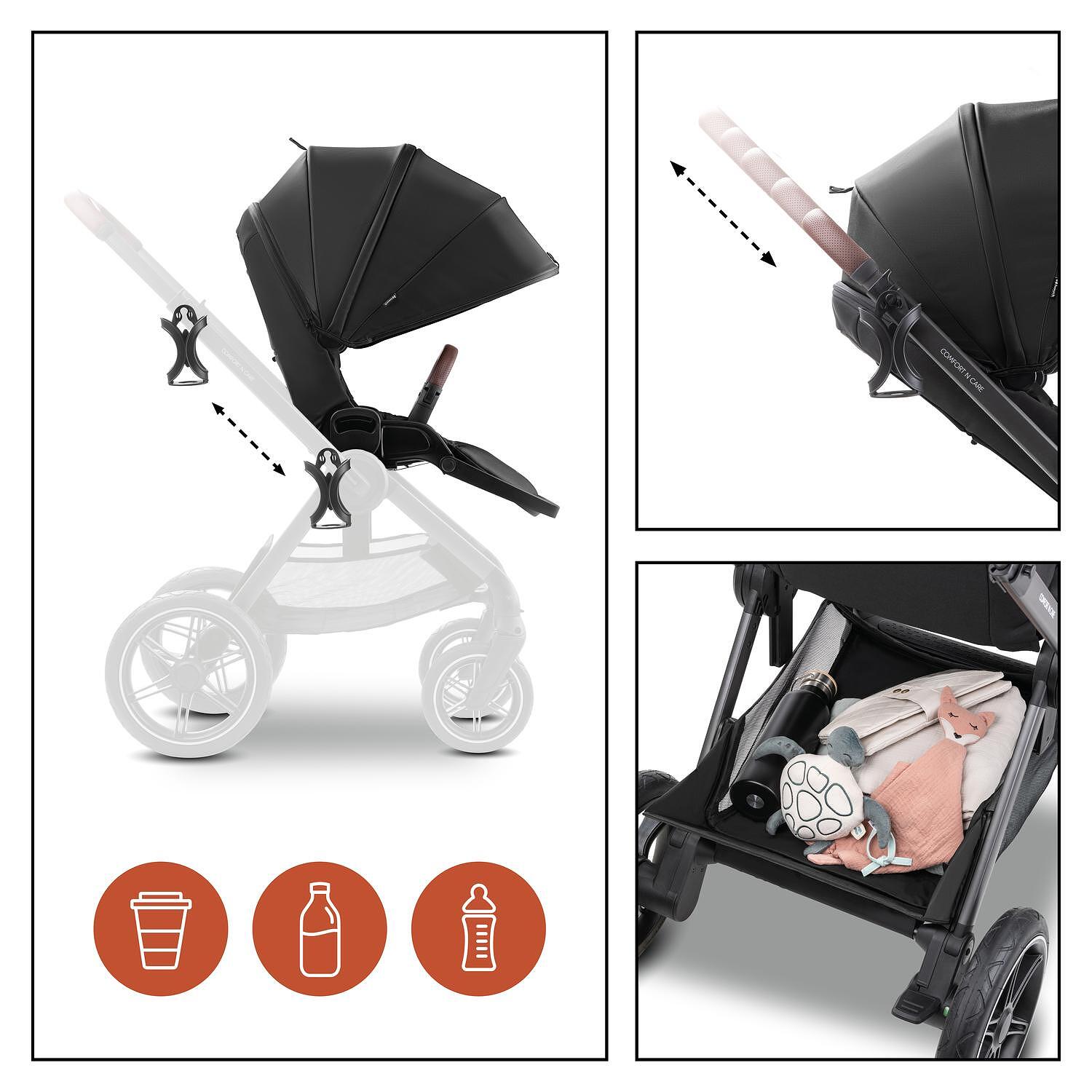 Бебешка Лятна Количка Comfort N Care Black Hauck