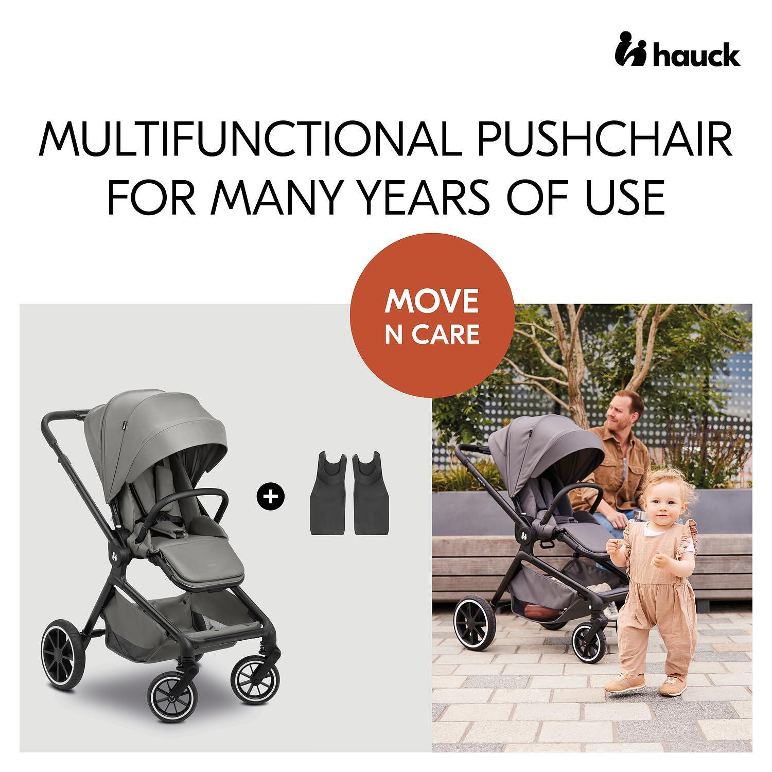 Бебешка Лятна Количка Move N Care Dark Grey Hauck