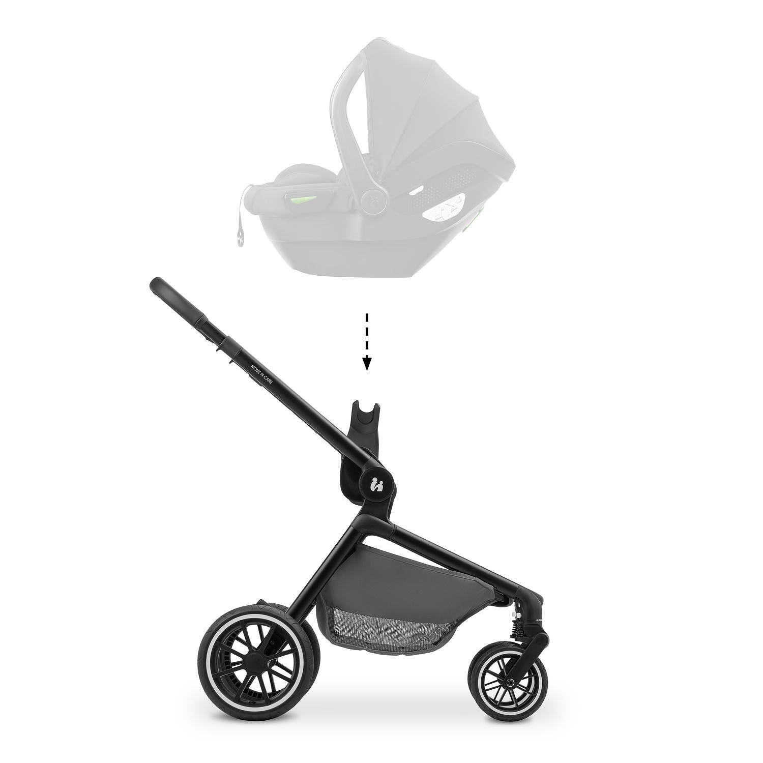 Бебешка Лятна Количка Move N Care Dark Grey Hauck