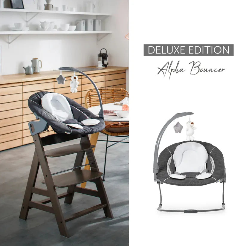 Бебешка Люлка Alpha Bouncer Melange Grey Hauck