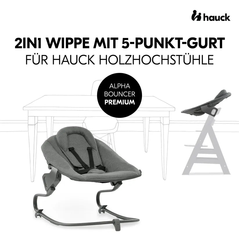 Бебешка Люлка Alpha Bouncer Premium Dark Grey Hauck