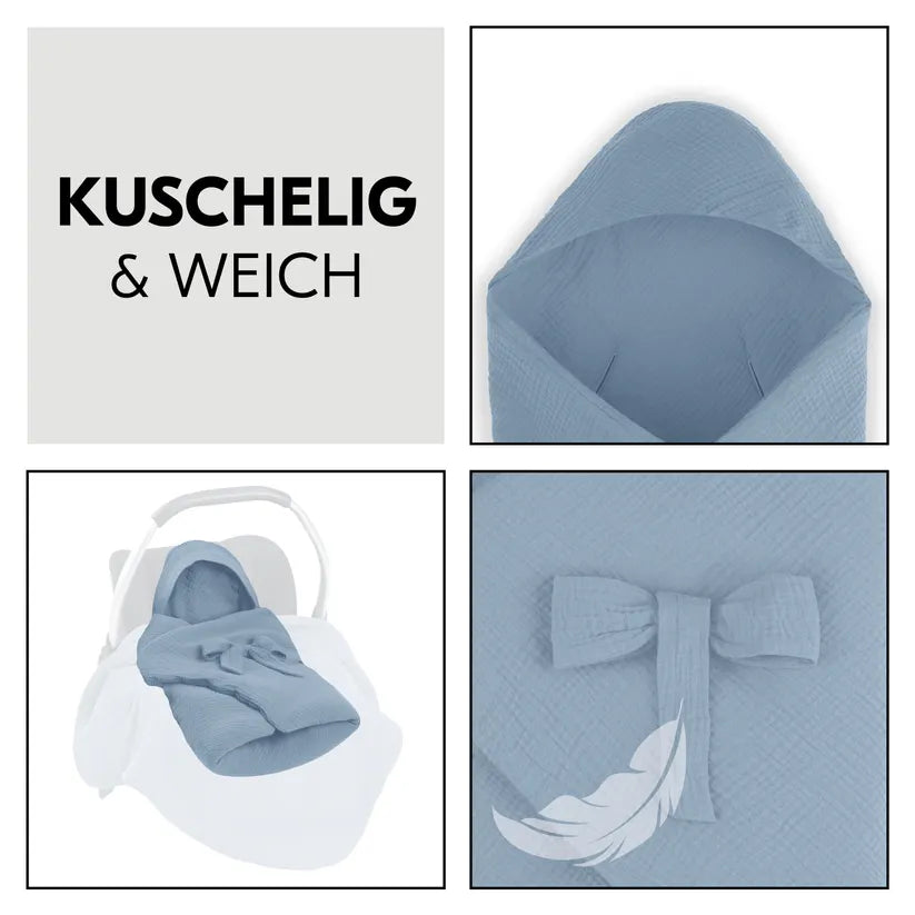 Бебешко Одеяло За Повиване Snuggle So Cosy Dusty Blue Hauck