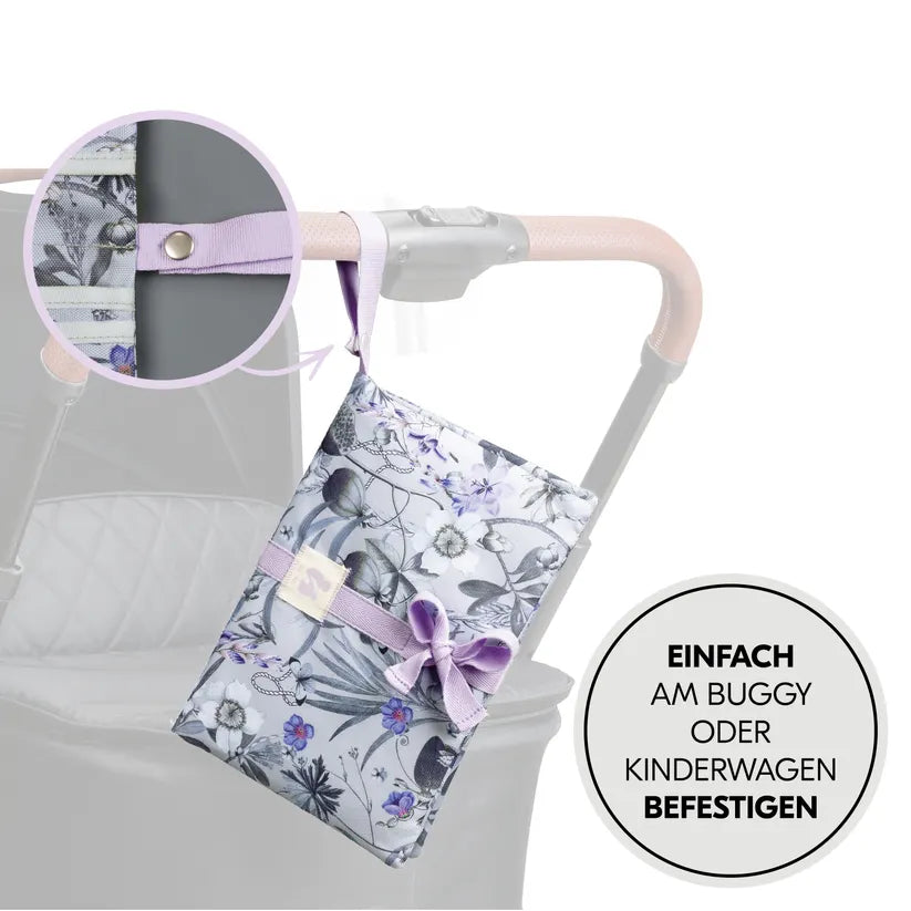 Чанта За Пелени С Подложка Change N Walk Floral Grey Hauck