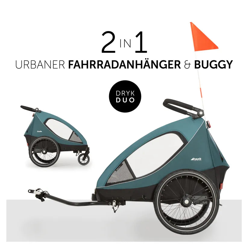 Детска Количка Триколка Dryk Duo Ocean Green Hauck