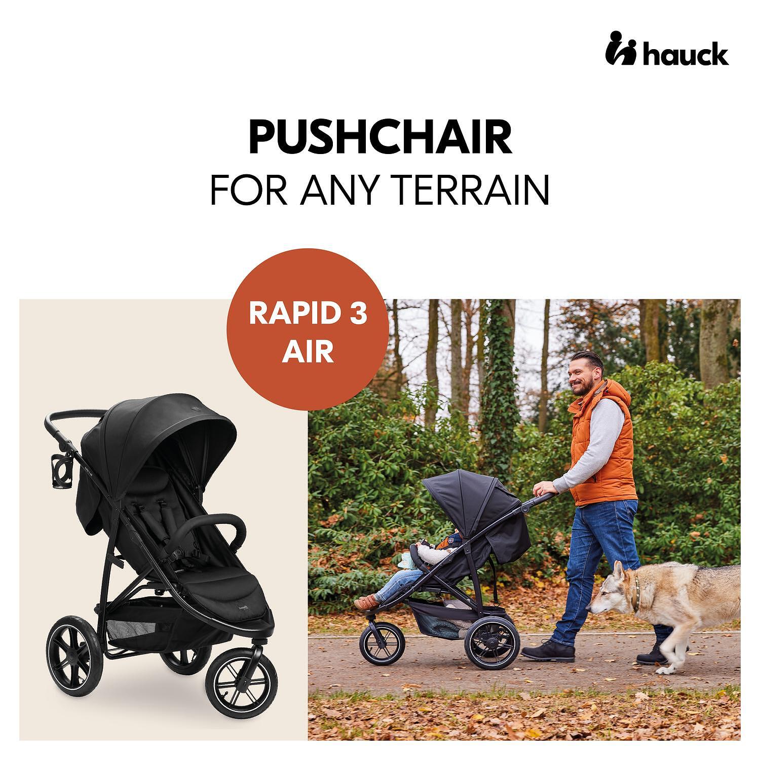 Детска Количка Триколка Rapid 3 Air Black Hauck