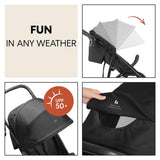 Детска Количка Триколка Rapid 3 Air Black Hauck
