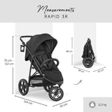Детска Количка Триколка Rapid 3r Black Hauck