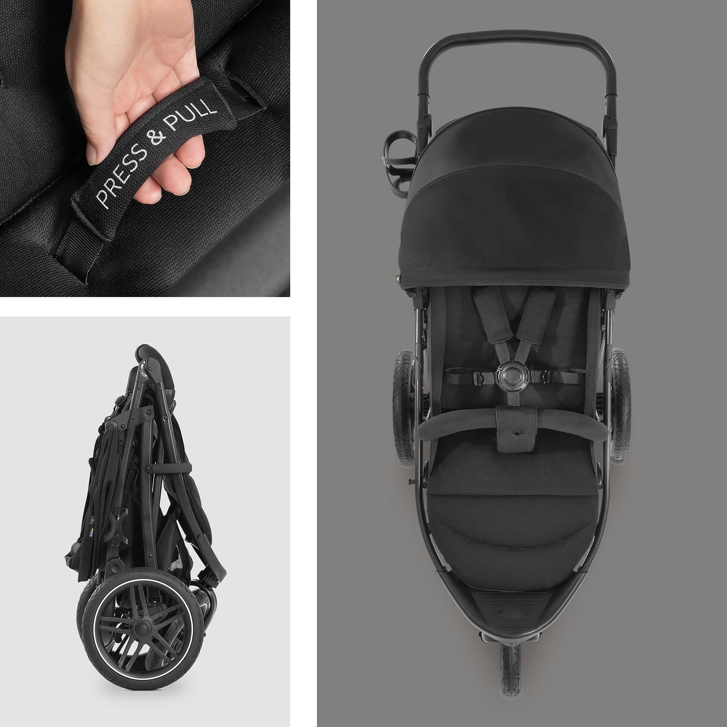 Детска Количка Триколка Rapid 3r Black Hauck