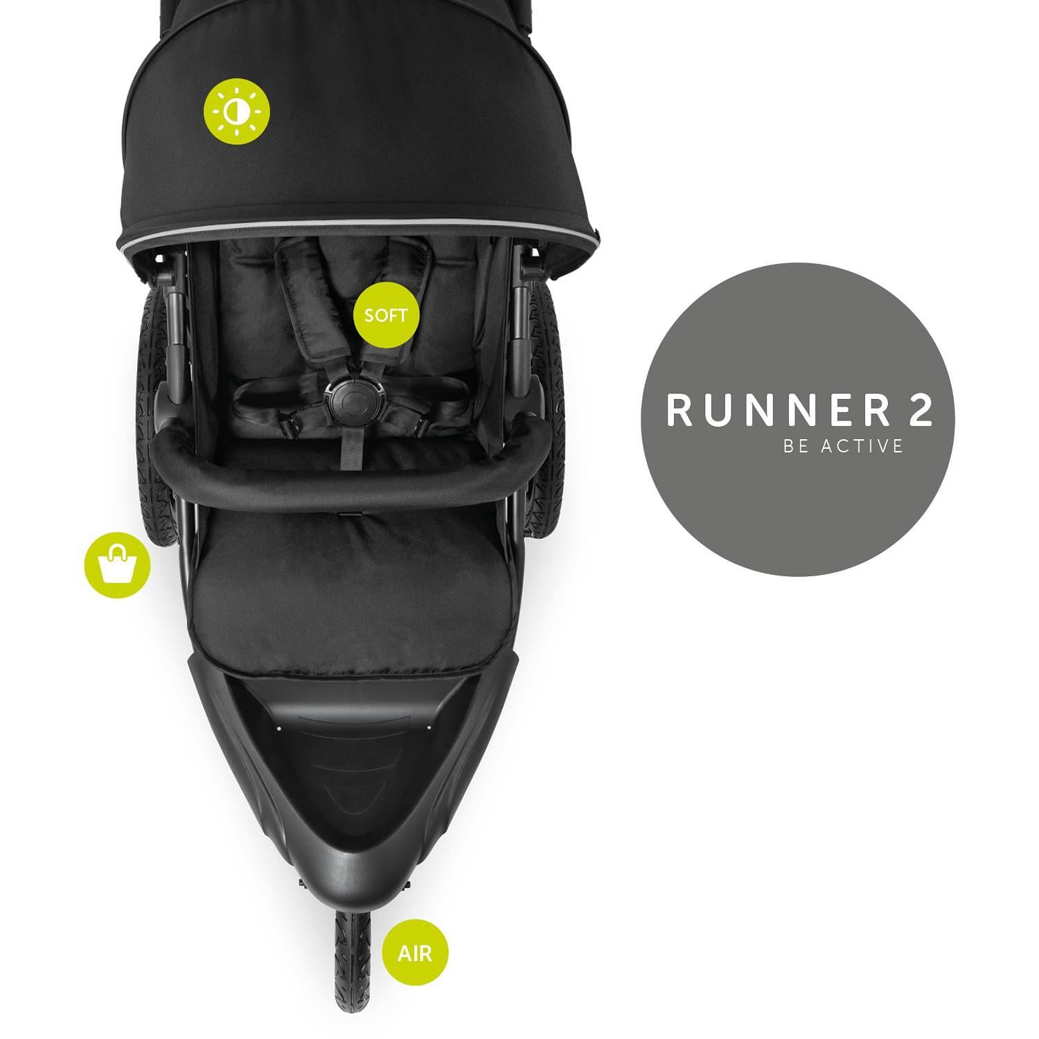 Детска Количка Триколка Runner 2 Black Hauck