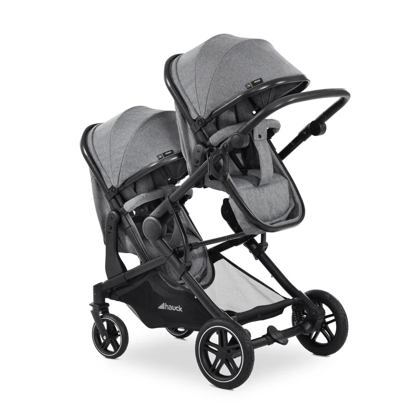 Детска Количка За Близнаци Atlantic Twin Melange Grey Hauck