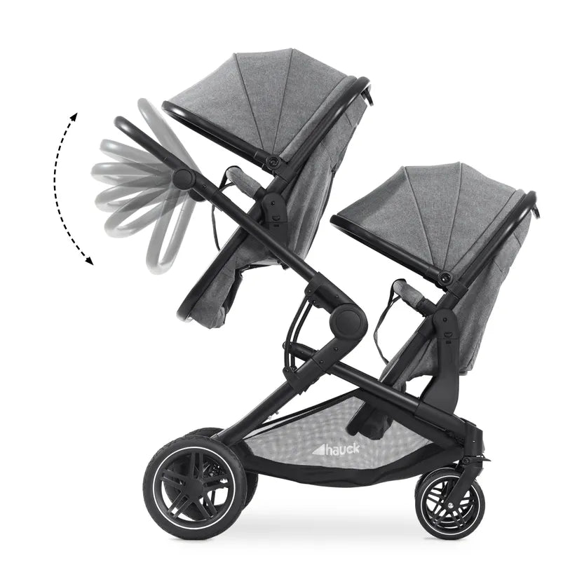 Детска Количка За Близнаци Atlantic Twin Melange Grey Hauck
