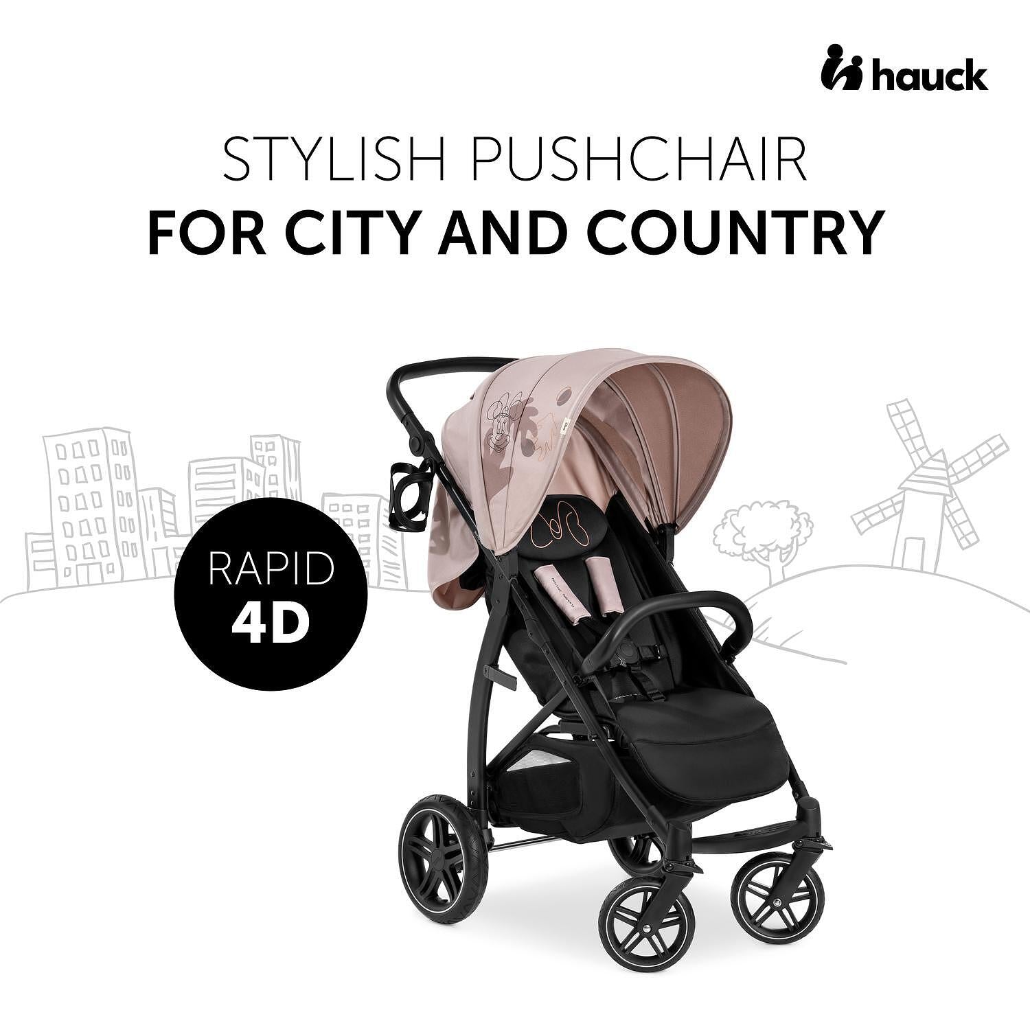 Детска Лятна Количка Rapid 4d Minnie Mouse Rose Hauck