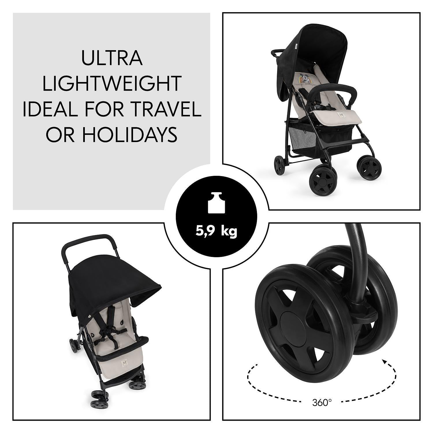 Детска Лятна Количка Sport Mickey & Minnie Black Hauck