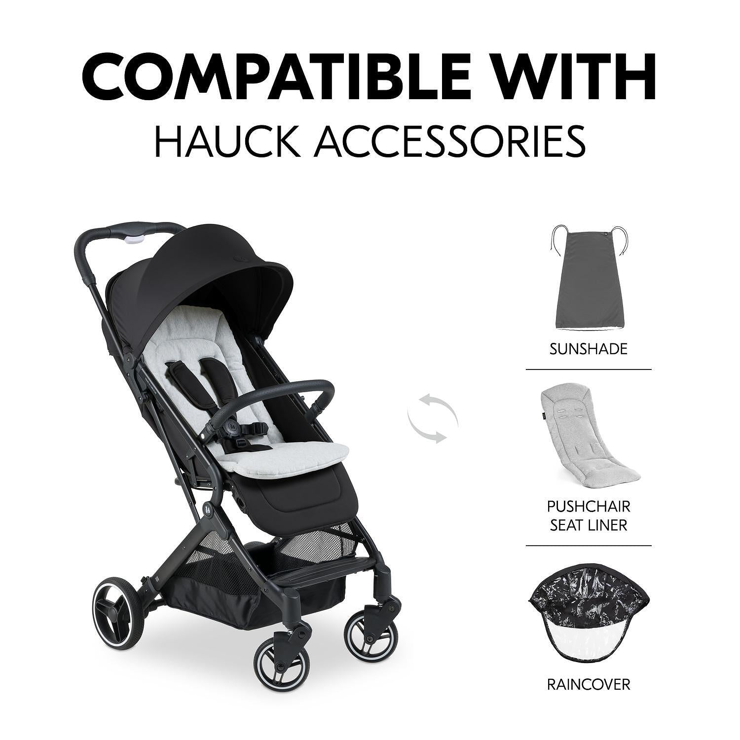 Детска Лятна Количка Travel N Care Plus Black Hauck