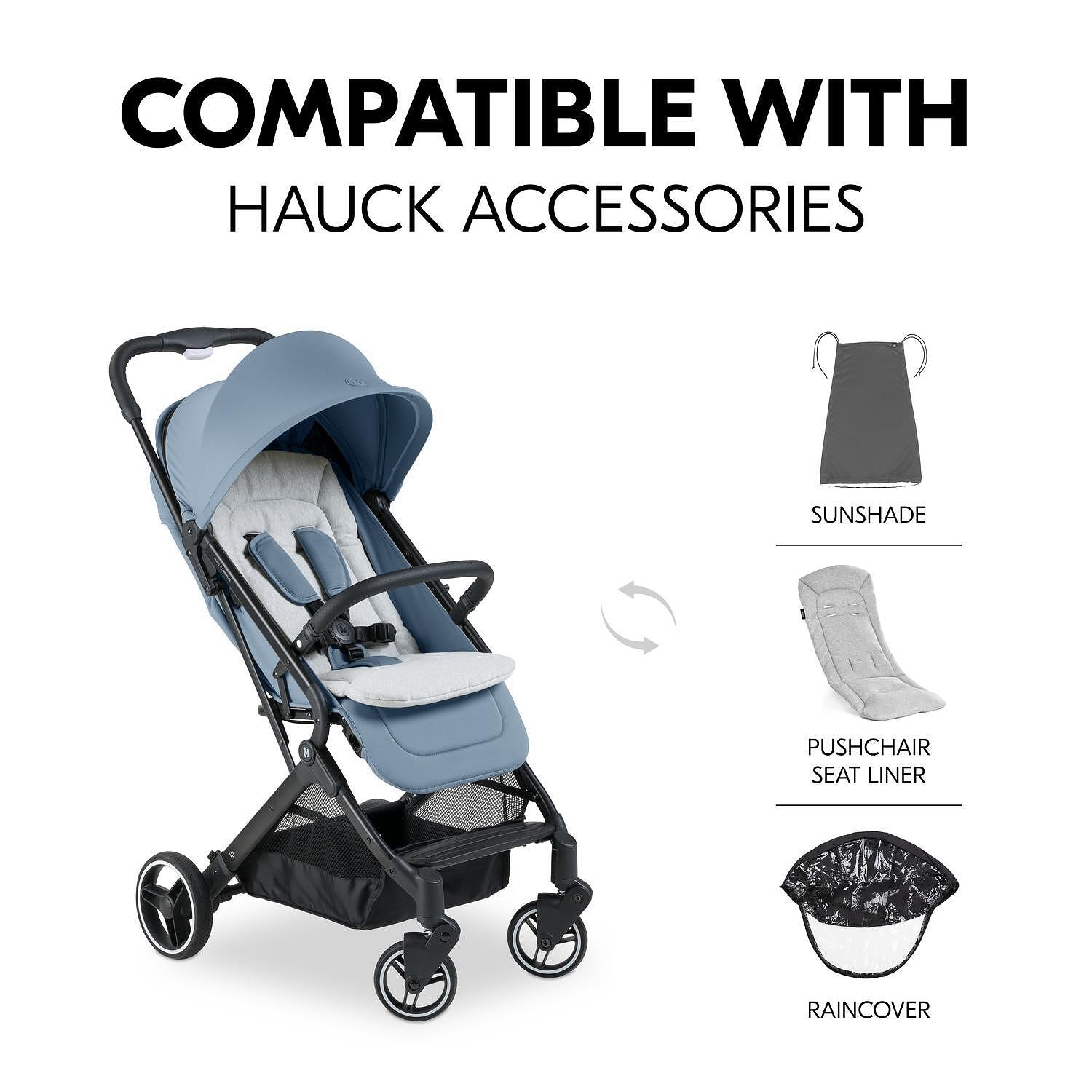 Детска Лятна Количка Travel N Care Plus Dusty Blue Hauck