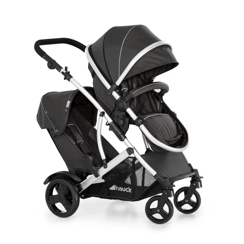 Детска Количка За Близнаци Duett 2 Black Hauck