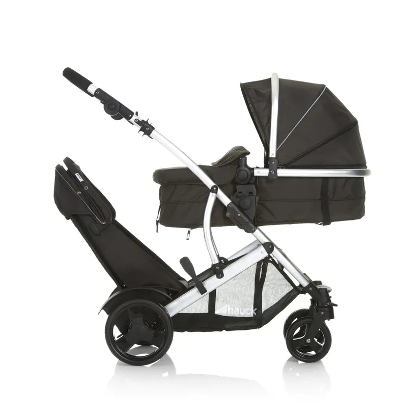 Детска Количка За Близнаци Duett 2 Black Hauck