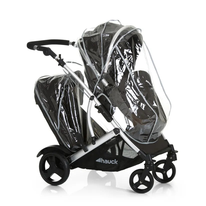 Детска Количка За Близнаци Duett 2 Black Hauck