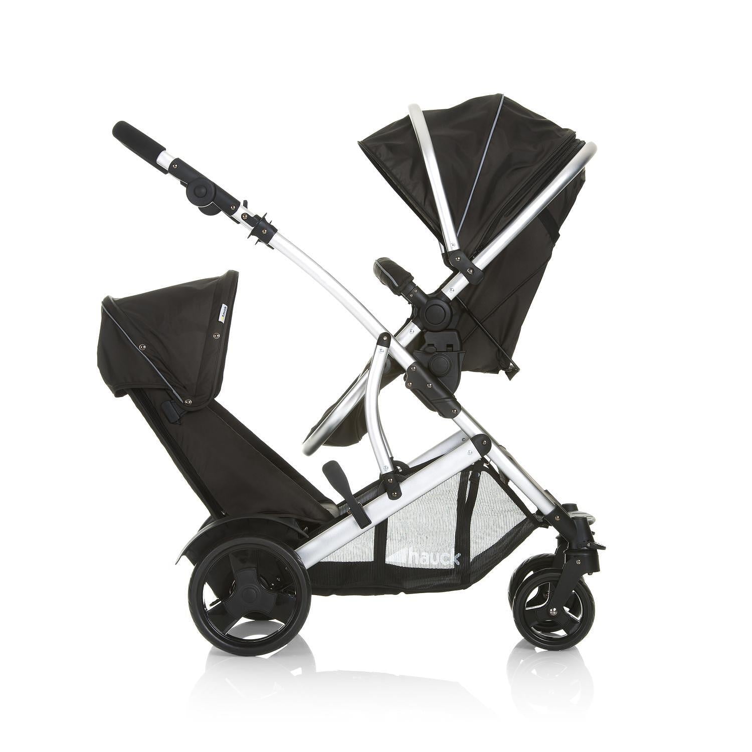 Детска Количка За Близнаци Duett 2 Black Hauck