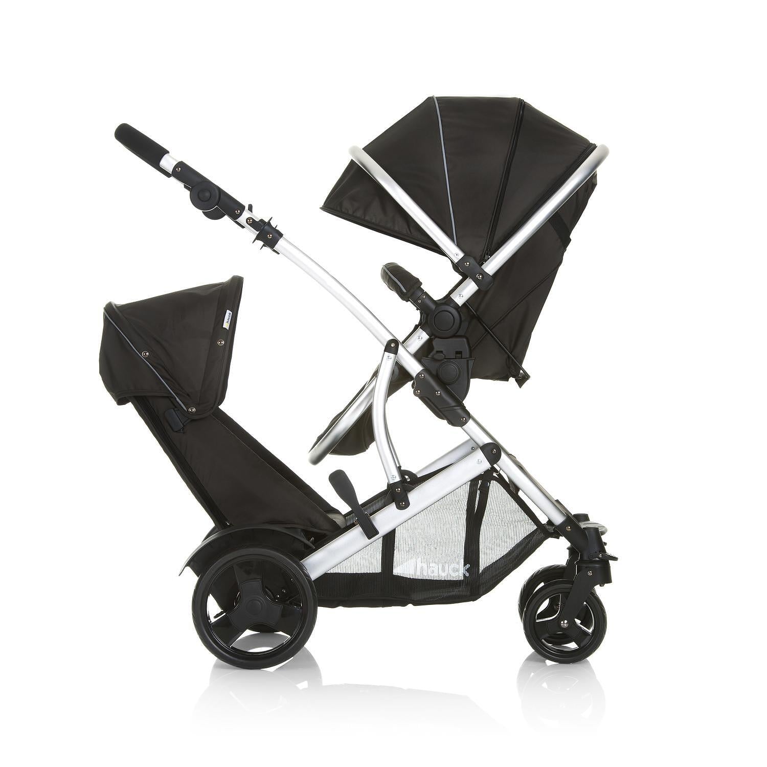 Детска Количка За Близнаци Duett 2 Black Hauck