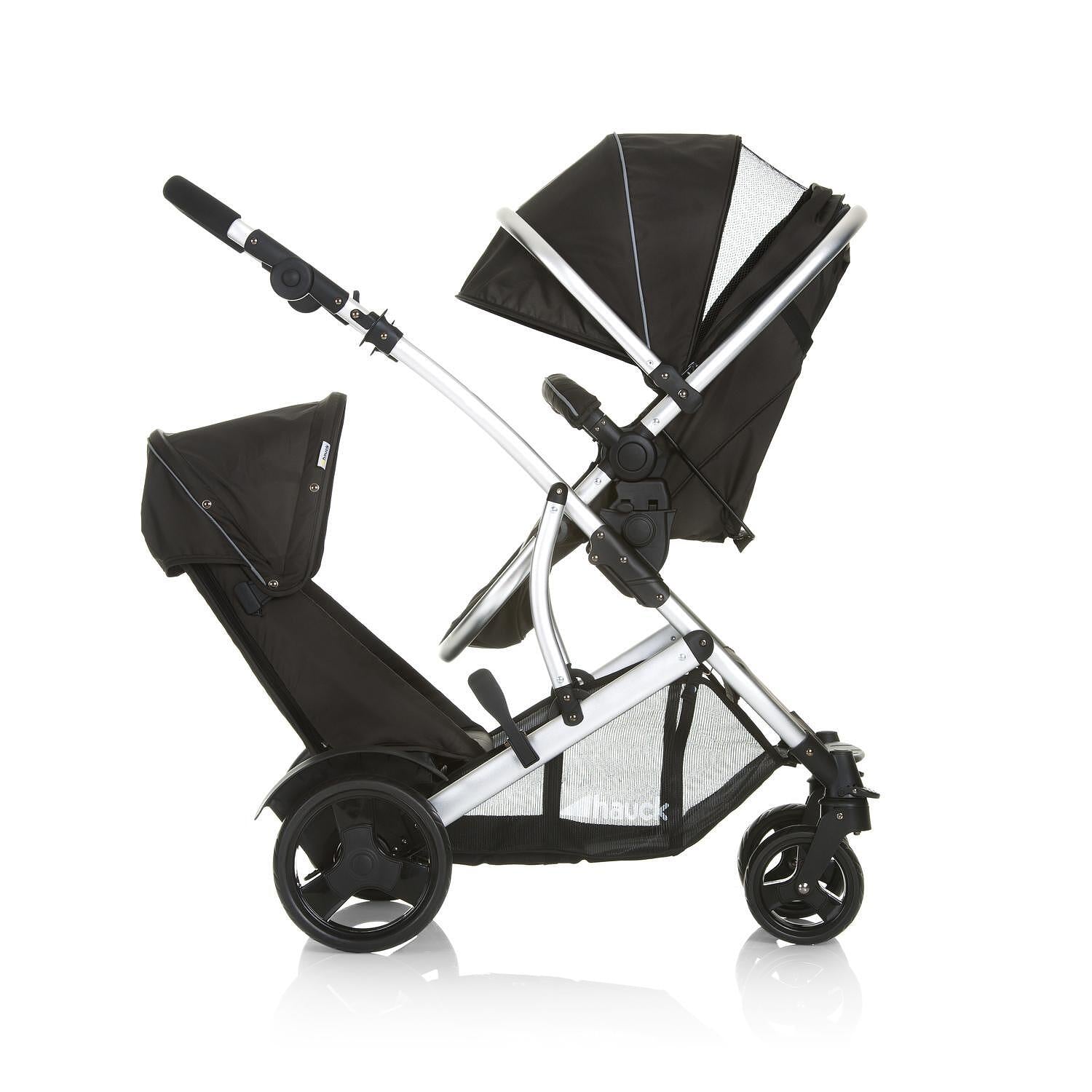 Детска Количка За Близнаци Duett 2 Black Hauck
