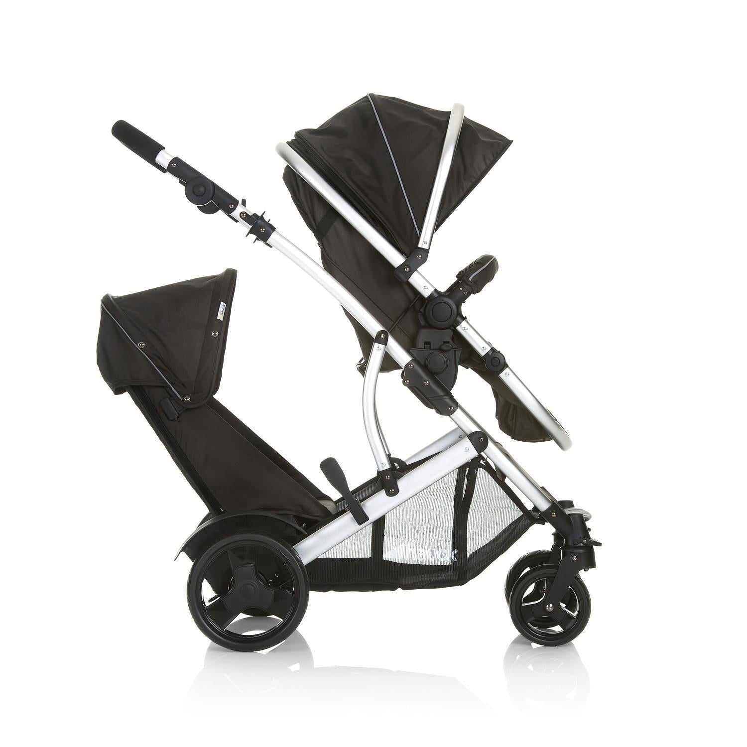 Детска Количка За Близнаци Duett 2 Black Hauck