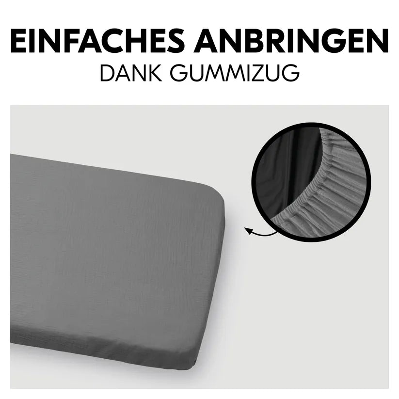Детски Чаршаф За Сгъваем Матрак Travel Bed Mattress Cover Dark Grey Hauck