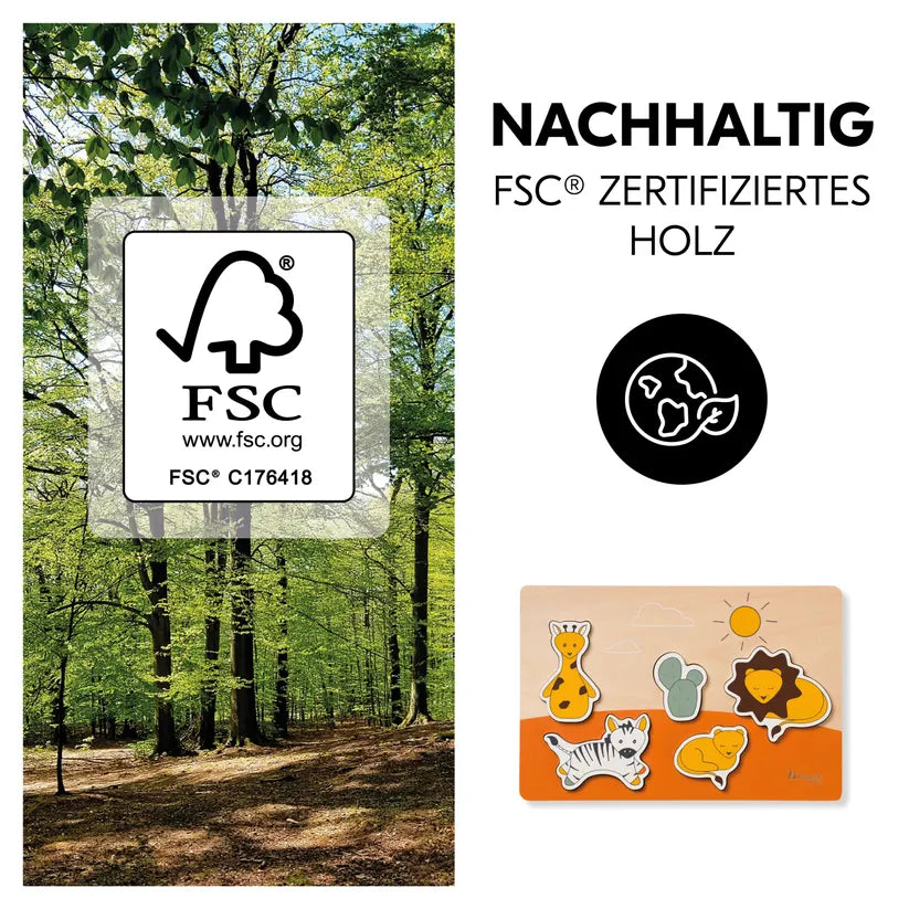 Детски Пъзел Puzzle N Fit Safari Hauck