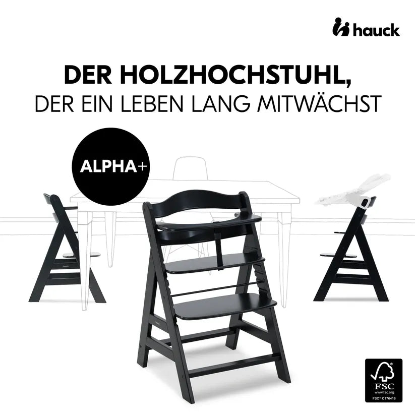 Детско Столче За Хранене Alpha+b Black Hauck