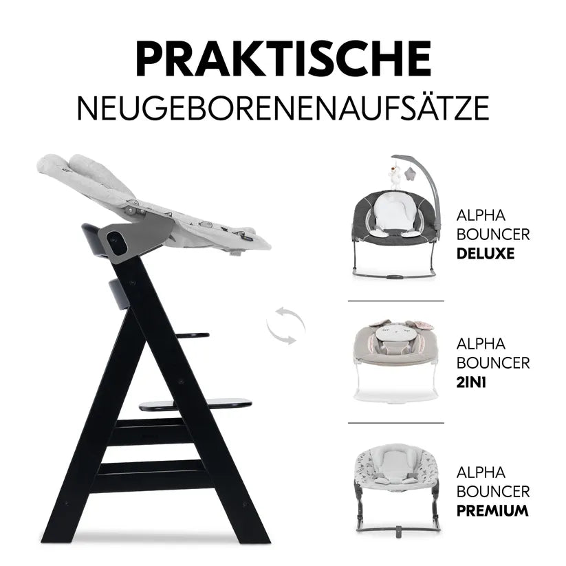 Детско Столче За Хранене Alpha+b Black Hauck
