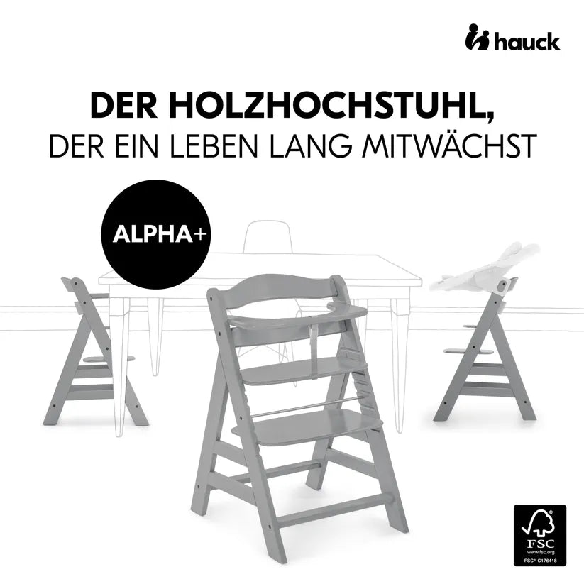 Детско Столче За Хранене Alpha+b Grey Hauck