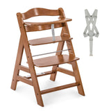 Детско Столче За Хранене Alpha+b Walnut Hauck