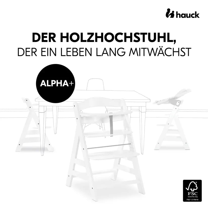 Детско Столче За Хранене Alpha+b White Hauck