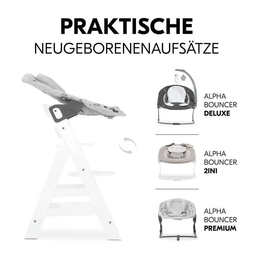 Детско Столче За Хранене Alpha+b White Hauck