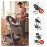 Детско Столче За Хранене Sit N Relax 3в1 Dark Grey Hauck