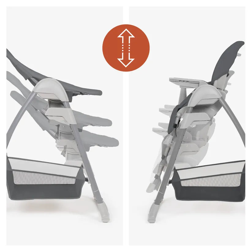 Детско Столче За Хранене Sit N Relax 3в1 Dark Grey Hauck