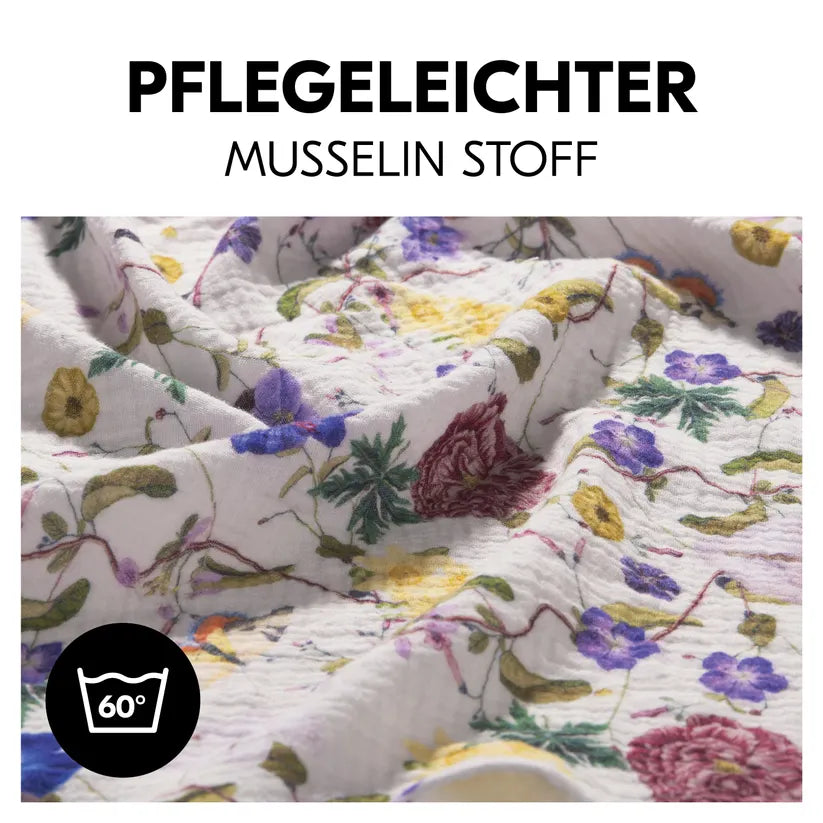 Комплект Пелени От Муселин 3 Бр Cuddle N Clean Sage Beige Floral Hauck