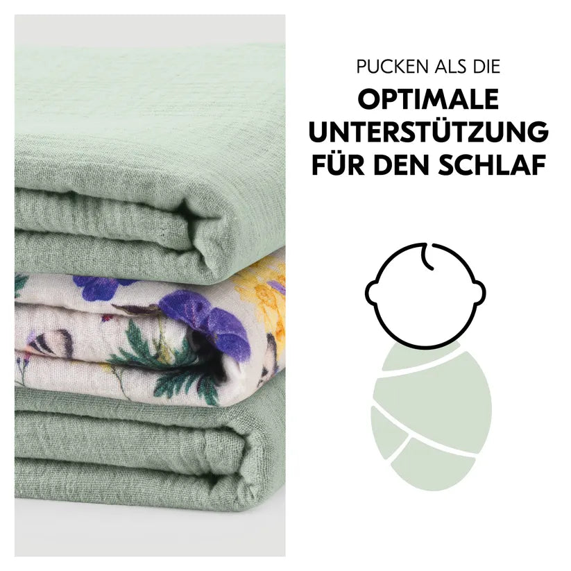Комплект Пелени От Муселин 3 Бр Cuddle N Clean Sage Beige Floral Hauck