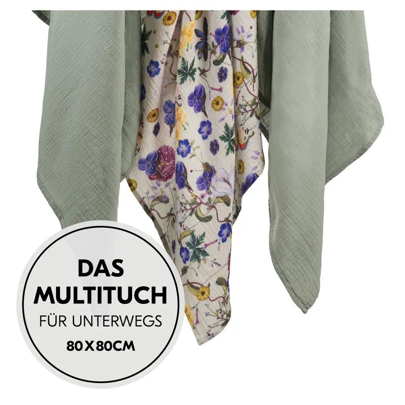 Комплект Пелени От Муселин 3 Бр Cuddle N Clean Sage Beige Floral Hauck
