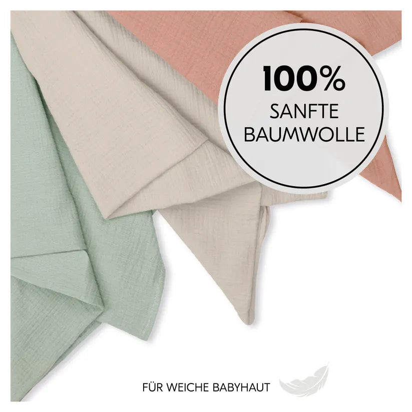 Комплект Пелени От Муселин 3 Бр Cuddle N Clean Sage Beige Cork Hauck