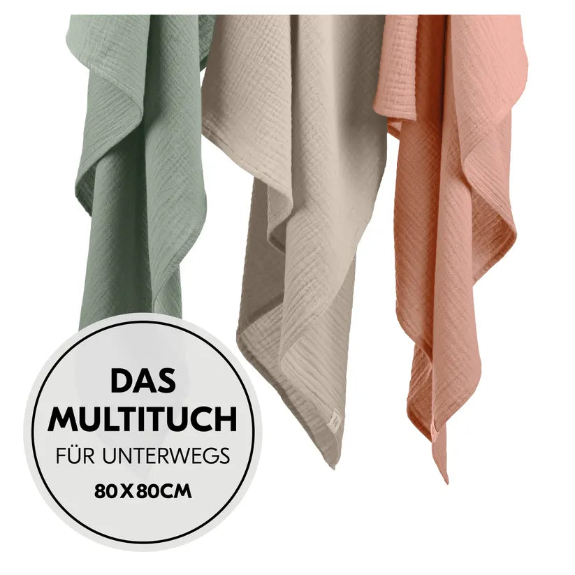 Комплект Пелени От Муселин 3 Бр Cuddle N Clean Sage Beige Cork Hauck